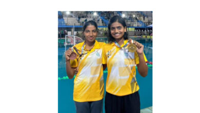 Photo of *സംസ്ഥാന സ്കൂൾ ഒളിമ്പിക്സ് ഗെയിംസ് നീന്തൽ മത്സരത്തിൽ എച്ച്എസ്എസ് ചെന്ത്രാപ്പിന്നിയുടെ നിവേദ്യ വി എൻ സബ് ജൂനിയർ പെൺകുട്ടികളുടെ  50 മീറ്റർ ബട്ടർഫ്ളയിൽ സ്വർണ്ണവും, പാർവതി നിതീഷിന്  ജൂനിയർ പെൺകുട്ടികളുടെ 50 മീറ്റർ ബട്ടർഫ്ലൈ യിൽ ബ്രോൺസ് മെഡലും നേടി..