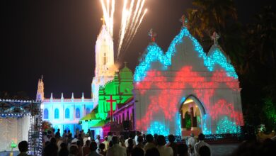 Photo of പഴുവിൽ സെൻ്റ് ആൻ്റണീസ് ഫൊറോന ദൈവാലയം ദീപപ്രഭയിൽ