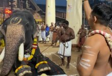 Photo of ശ്രീരാമസ്വാമി ക്ഷേത്രത്തിൽ കർക്കിടക മാസത്തിലെ 1008 നാളികേരം കൊണ്ടുള്ള പ്രത്യക്ഷമഹാഗണപതി ഹോമവും ആനയൂട്ടും നടന്നു.